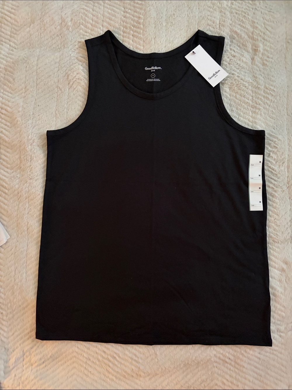 Goodfellow & Co Men's M Black Tank Top - Solid Crew Neck